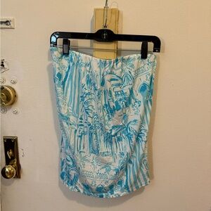 Lilly Pulitzer Blue and White Resort Skirt